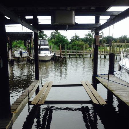 浮桥船用升降机 - Lunmar Boat Lifts - 漂浮式 / 遮阳雨棚 / 电镀钢