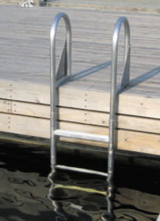 浮桥梯子 - HOWELL™ GALVALUME™ FLIP-UP - Dock Edge - 折叠 / 游泳 / 铝制