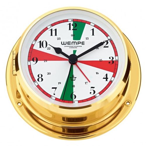 无线电静默时间区钟 - CW070001 - Gerhard D. WEMPE KG Division Chronometerwerke - 黄铜