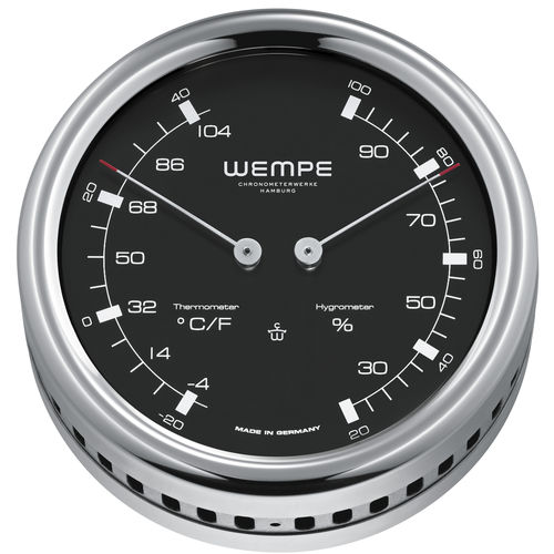 模拟温度计 - CW250009 - Gerhard D. WEMPE KG Division Chronometerwerke - 湿度计 / 不锈钢 / °C