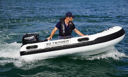 舷外充气艇 - FEDERLIGHT 245 - 3D MARINE - 半硬式 / 开放式 / 铝制