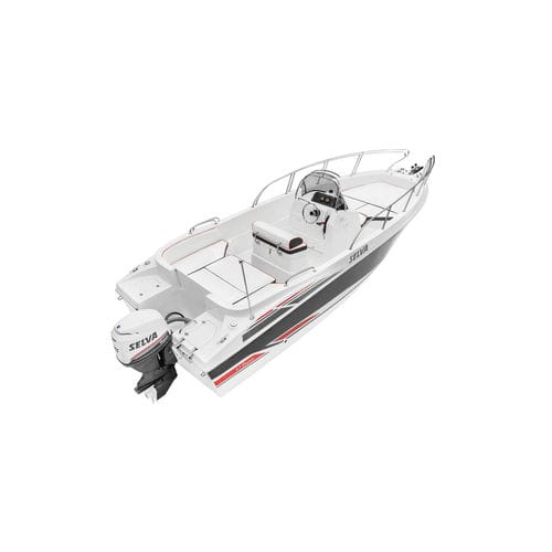 舷外敞开艇 - 6.7 ELEGANCE - Selva Marine - Fiberglass - 中央控制台 / 玻璃纤维 / 最多容纳 8 人