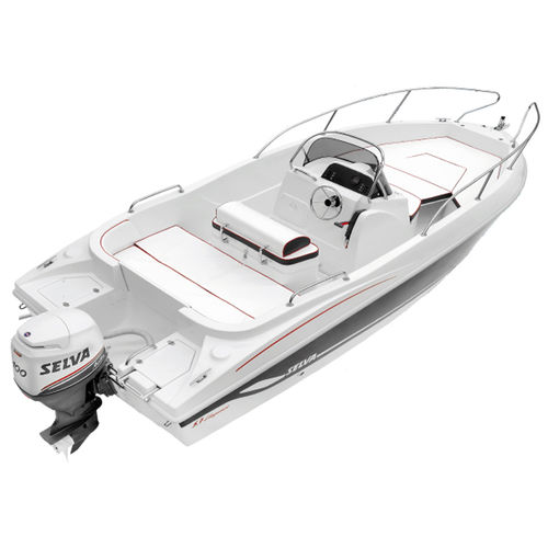 舷外敞开艇 - 5.7 ELEGANCE - Selva Marine - Fiberglass - 中央控制台 / 玻璃纤维 / 最多容纳 7 人