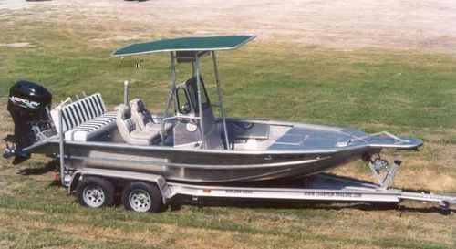 舷外海湾游艇 - 1872V-CC-03 - Scully's Aluminum Boats - 中央控制台 / 钓鱼运动 / 铝制