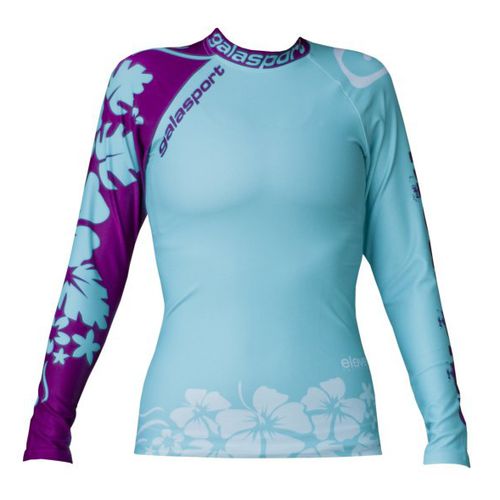 长袖弹力上衣 - G-Shield/Flower LS - Galasport - 女式