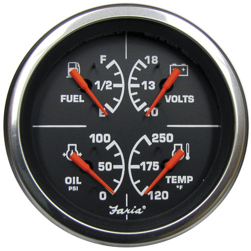 船用指示器 - GF0035 - Beede Electrical Instrument - 水平 / 直流安培计 / 油压