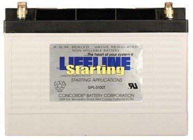 航海电池 - GPL-3100T - Lifeline Batteries - 12V / 铅 / AGM
