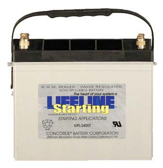 航海电池 - GPL-2400T - Lifeline Batteries - 12V / 铅 / AGM