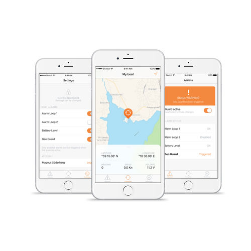 监控应用程序 - C-POD App - C Security Systems AB - 追踪 / 船舶 / 船用