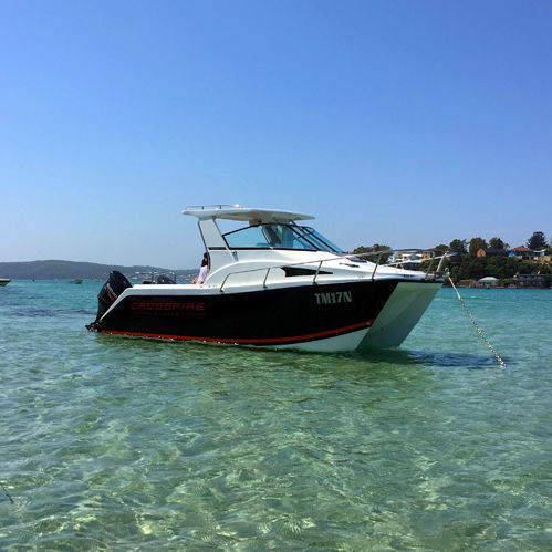 舱房双体游艇 - CROSSFIRE 618GT - Neil Marine (Pvt) Ltd - 舷外 / 双引擎 / 开放式