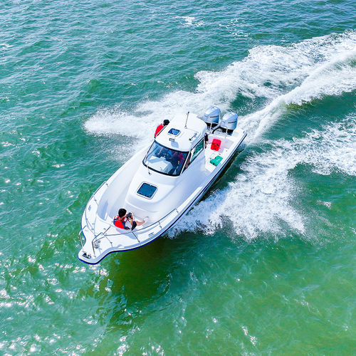 舷外平台艇 - FRP30F - Qingdao Lian Ya Boat Co.,Ltd. - 开放式 / 运动 / 钓鱼运动