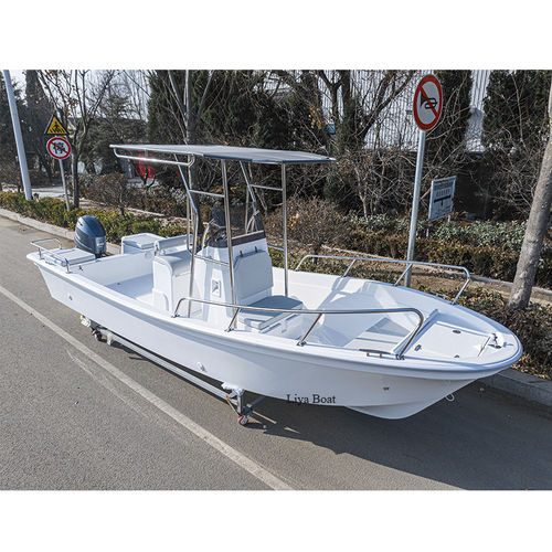 舷外敞开艇 - SW580 - Qingdao Lian Ya Boat Co.,Ltd. - 中央控制台 / 钓鱼运动 / 玻璃纤维