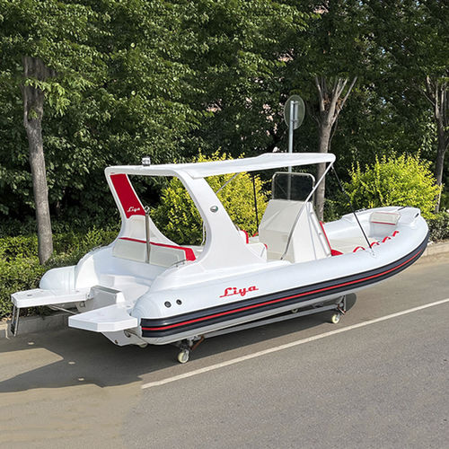 舷外充气艇 - HYP580-S - Qingdao Lian Ya Boat Co.,Ltd. - 汽油 / 半硬式 / 中央控制台