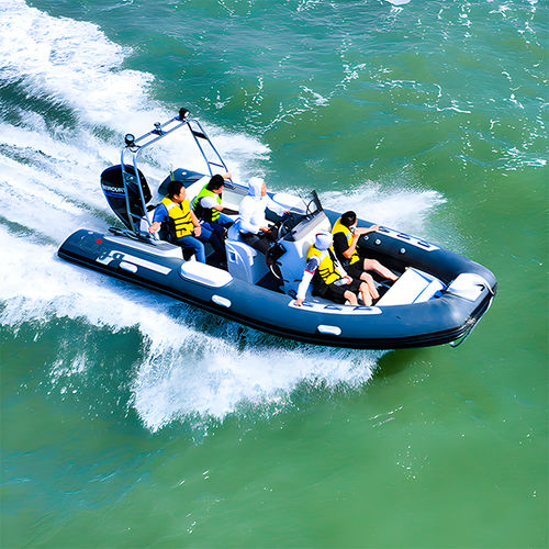 舷外充气艇 - RIB580-Alu - Qingdao Lian Ya Boat Co.,Ltd. - 汽油 / 开放式 / 中央控制台