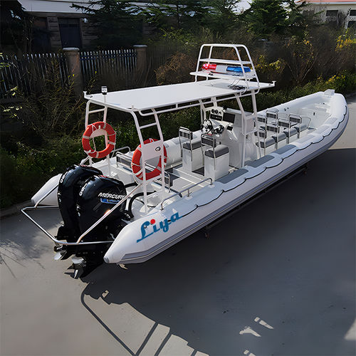 舷外充气艇 - LY100-Alu - Qingdao Lian Ya Boat Co.,Ltd. - RIB / 开放式 / 中央控制台