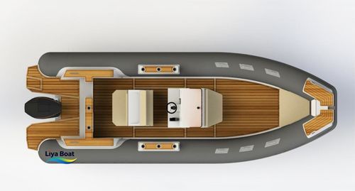 舷外充气艇 - HYP790 de luxe - Qingdao Lian Ya Boat Co.,Ltd. - 双引擎 / 刚性船体 / RIB