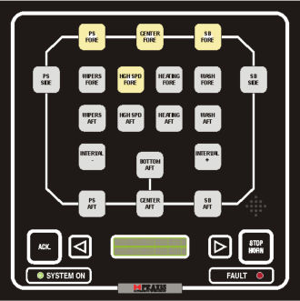 船舶操纵面板 - WCS - Praxis Automation Technology - 雨刮
