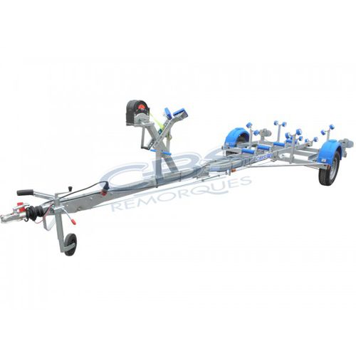 公路拖车 - T8RF - sarl CBS Remorques - 船用 / 单车轴 / 滚筒