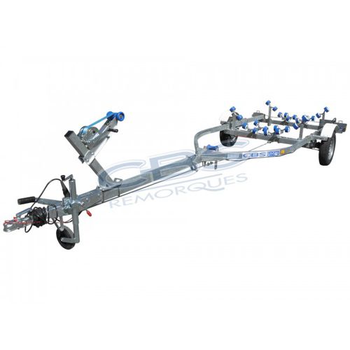 公路拖车 - M0550F - sarl CBS Remorques - 船用 / 单车轴 / 滚筒