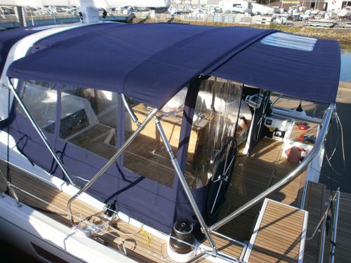 帆船遮阳棚 - Oceanis 51.1 - TTOP Nautic - 用于驾驶舱 / 铝合金框架 / 灰色