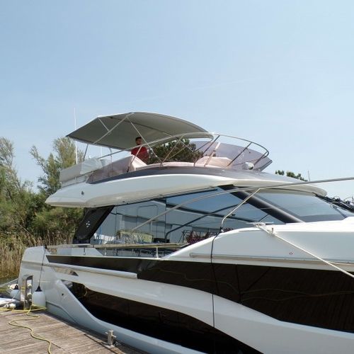 船用遮阳棚 - Prestige F4.9 - TTOP Nautic - 飞桥游艇 / 不锈钢结构 / PVC