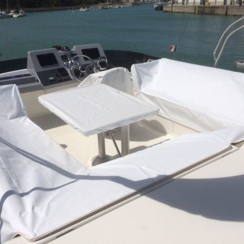 船用防护罩 - Swift Trawler 41 Fly - TTOP Nautic - 驾驶舱台 / PVC / 灰色