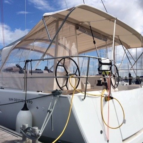 帆船驾驶台篷 - Sun Odyssey 490 - TTOP Nautic - 用于Jeanneau