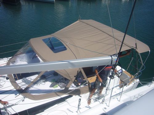 帆船遮阳棚 - Sun Odyssey 410 - TTOP Nautic - 用于驾驶舱 / 不锈钢结构 / PVC