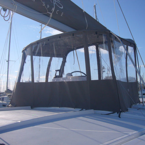 摩托艇驾驶台篷 - bal4.5fl-fer-tfix - TTOP Nautic - 双体船 / 用于Catana