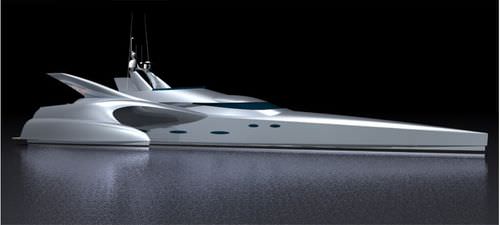 三体船巨型游艇 - Silver Moon  - LOMOcean Design - 巡游 / 舵手室 / 复合材料