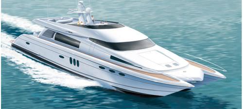 双体船机动游艇 - Venture 78 - LOMOcean Design - 快速 / 飞桥 / 排水船体