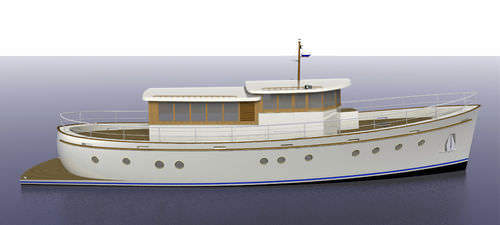 传统型机动游艇 - Cruiser - LOMOcean Design - 舵手室 / 滑行船身 / 复合材料