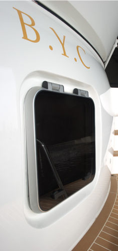 正方形甲板舱口 - STANDARD WITH FLANGE - Gebo Marine Glazing B.V. - 船用 / 开合式 / 埋入式