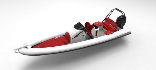 舷外充气艇 - HSB 8.5T - Hyundai Lifeboats Co., Ltd.  - 中央控制台 / 最多容纳 6 人 / 保护栏杆