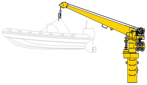 救生船用吊艇架 - D SERIES - Allied Marine Crane - 液压