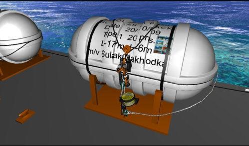 模拟软件 - Thrown overboard Liferaft - STORM SIM - 落水救生筏 / 多媒体