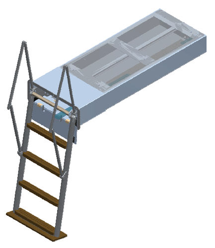 船用梯子 - Carina Railing Motion - Swissway Marine Holland bv - 用于游艇 / 收纳式 / 游泳