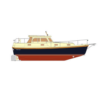 舷内快艇 - 34M - HABER YACHTS Sp. z o.o.  - 柴油 / 排水船体 / 硬顶