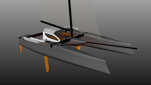 双体帆船 - Design Catamaran Inc - 巡航竞赛 / 封闭式驾驶舱