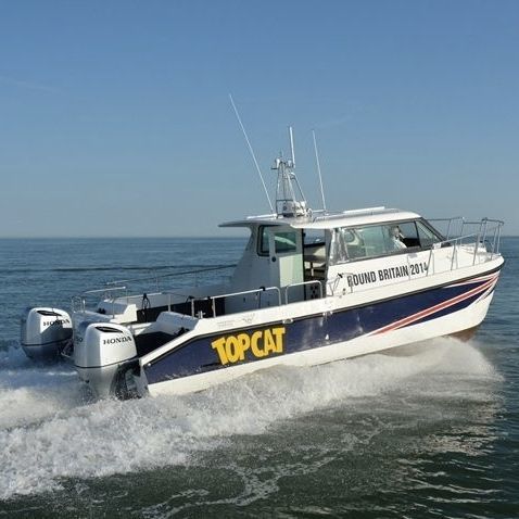 舱房双体游艇 - TOPCAT - Cheetah Marine - 舷外 / 双引擎 / 硬顶