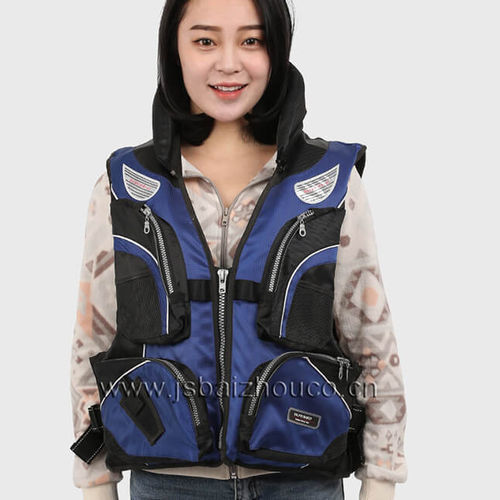 钓鱼浮力背心 - JBY3919 - Jiangsu Baizhou Safety Technology Co,.ltd. - 男式 / 泡沫材料 / 蓝色