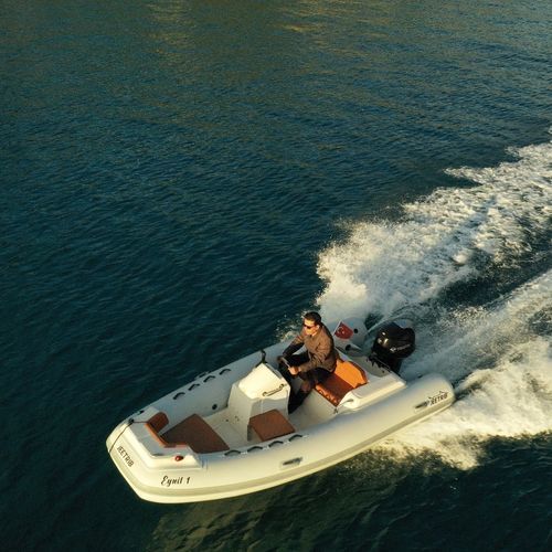 舷外充气艇 - JEETRIB JR-F-425-C - Polat Marine Boat Production Company - 半硬式 / 开放式 / 侧边控制台