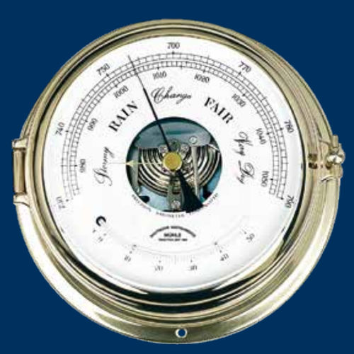模拟气压计 - MS-51-10-180-ME - Mühle-Glashütte GmbH nautische Instrumente und Feinmechanik - 黄铜 / 白色 / 温度计