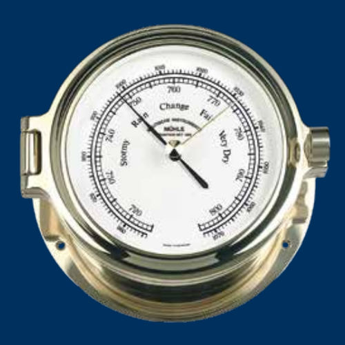 数字气压计 - MS-51-12-140-ME - Mühle-Glashütte GmbH nautische Instrumente und Feinmechanik - 黄铜 / 白色