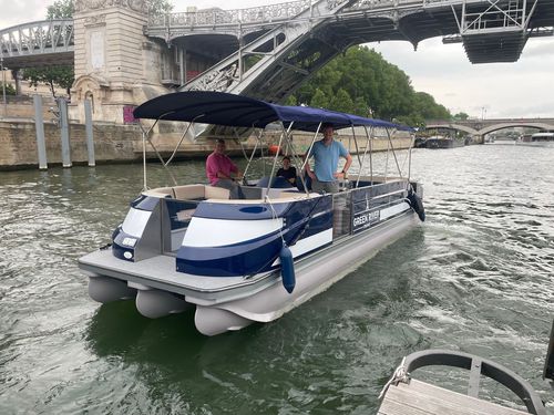 多体船浮桥船 - Funlounger 8.5 - Swiss-Boats AG - 舷外 / 电动 / 双引擎