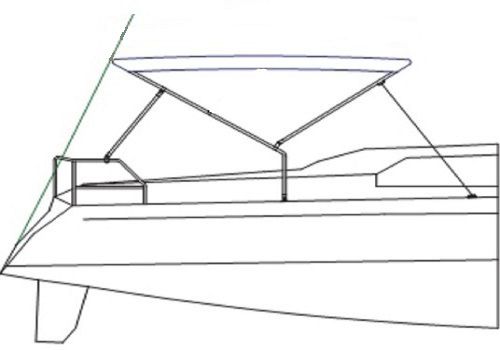 帆船遮阳棚 - PRESTIGE - BIMINI TOP NAUTICA - 用于驾驶舱
