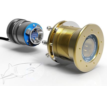 船用水下照明 - Mako M12 IFM  - BluefinLed - 用于游艇 / LED式 / 贯穿船体