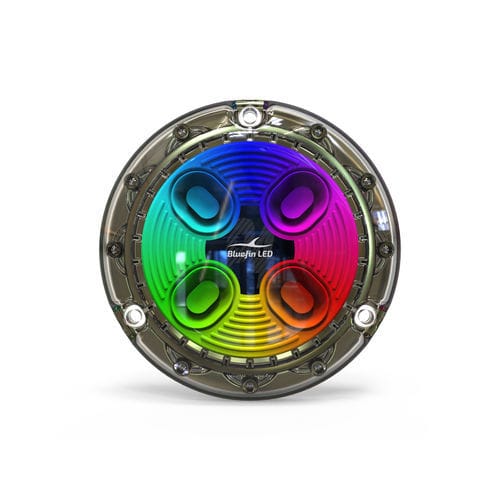 船用水下照明 - Piranha P4CC Hi Power - BluefinLed - 用于游艇 / RGBW LED / 表面安装式
