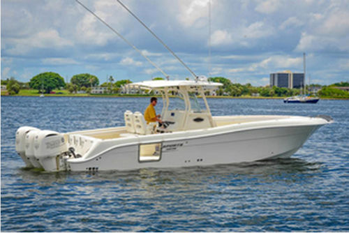 舷外敞开艇 - 3400 CC - HydraSports Custom Boats - 三引擎 / T形顶篷