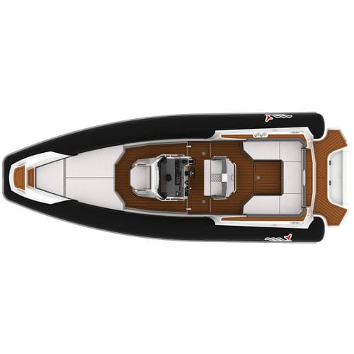 舷外充气艇 - MITO 29 - MVMARINE SRL  - 半硬式 / 中央控制台 / 开放式